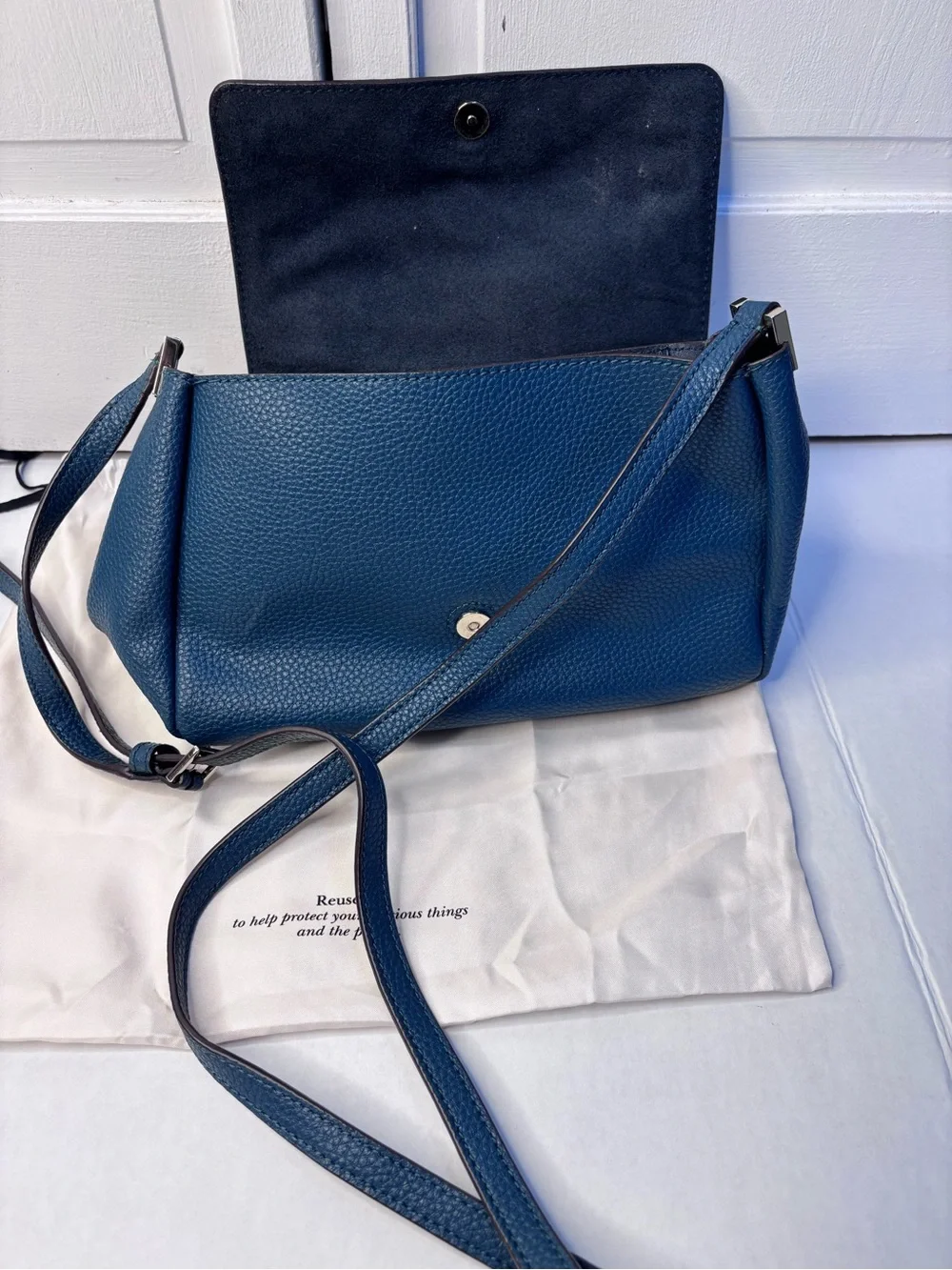 KATE SPADE Millie Bow Flap Crossbody Bag in Dark Turquoise